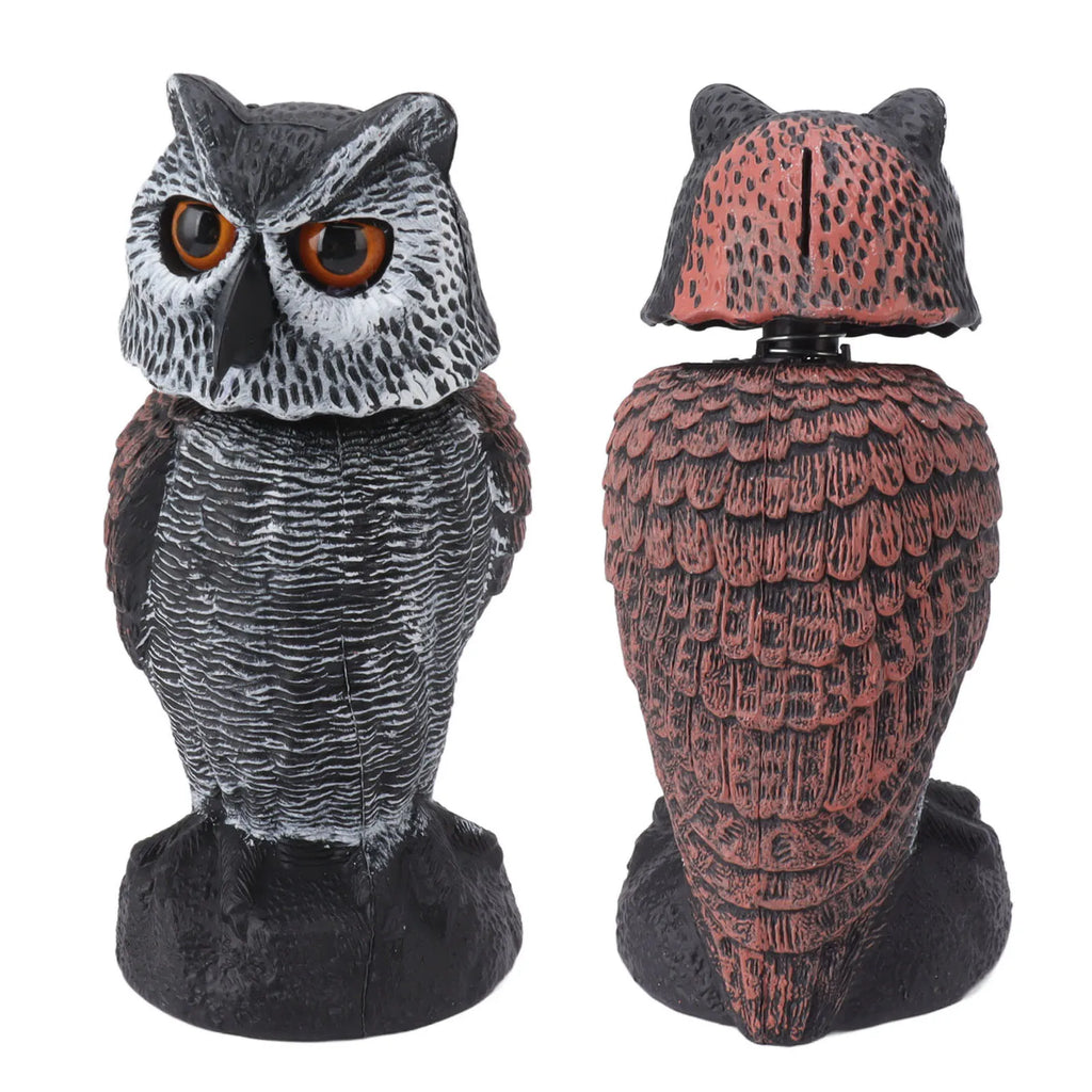 Owl Decoy Plastic Shake Head Owl Decoy To Scare Birds Away Scarecrow Fake Owl Outdoor Garden Decoration Owl Decoy to Scare Birds