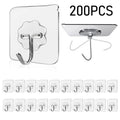 Waterproof and Oilproof Wall Hooks, Sticky Hooks for Kitchen Bathroom Shower Door Outdoor Wall Hanging Door Self-adhesive