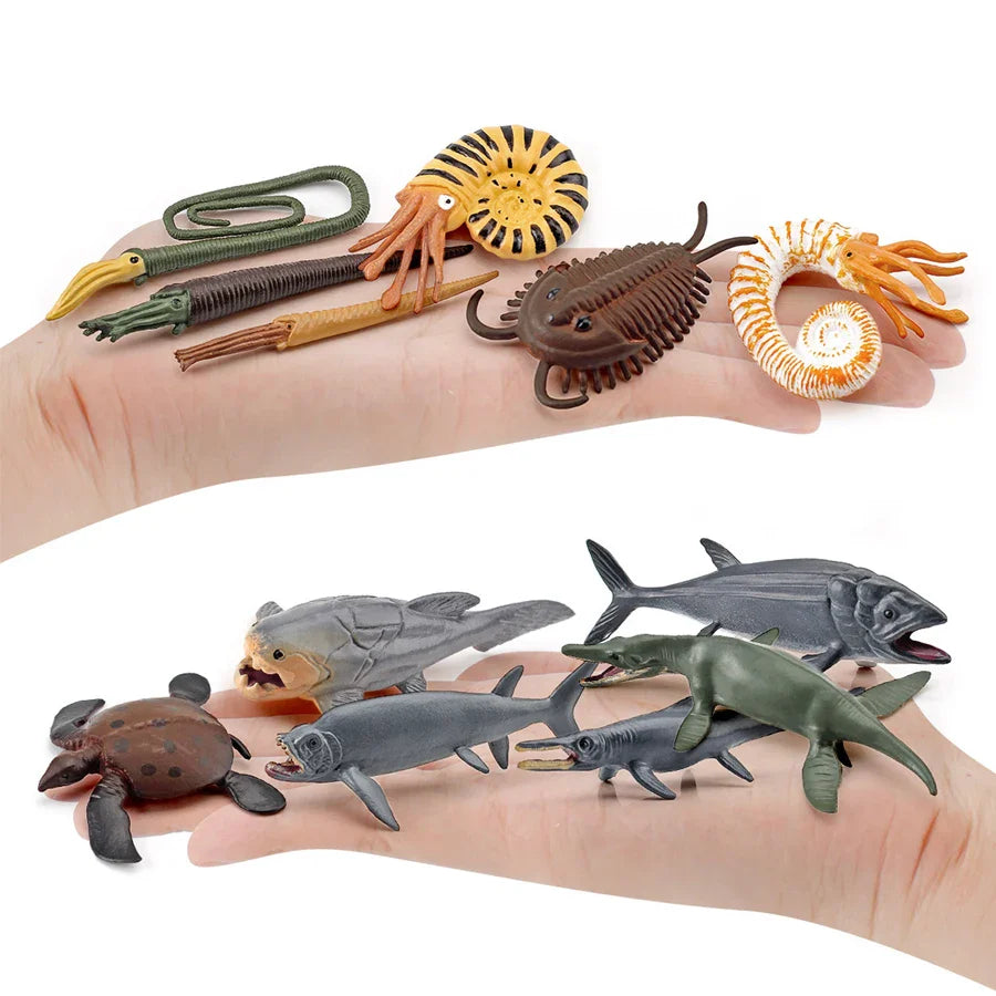 Realistic Mini Ocean Animal Figurines Plastic Marine Sea Creatures Whale Shark Dolphin Turtle Penguin Model Playset Gift for Kid