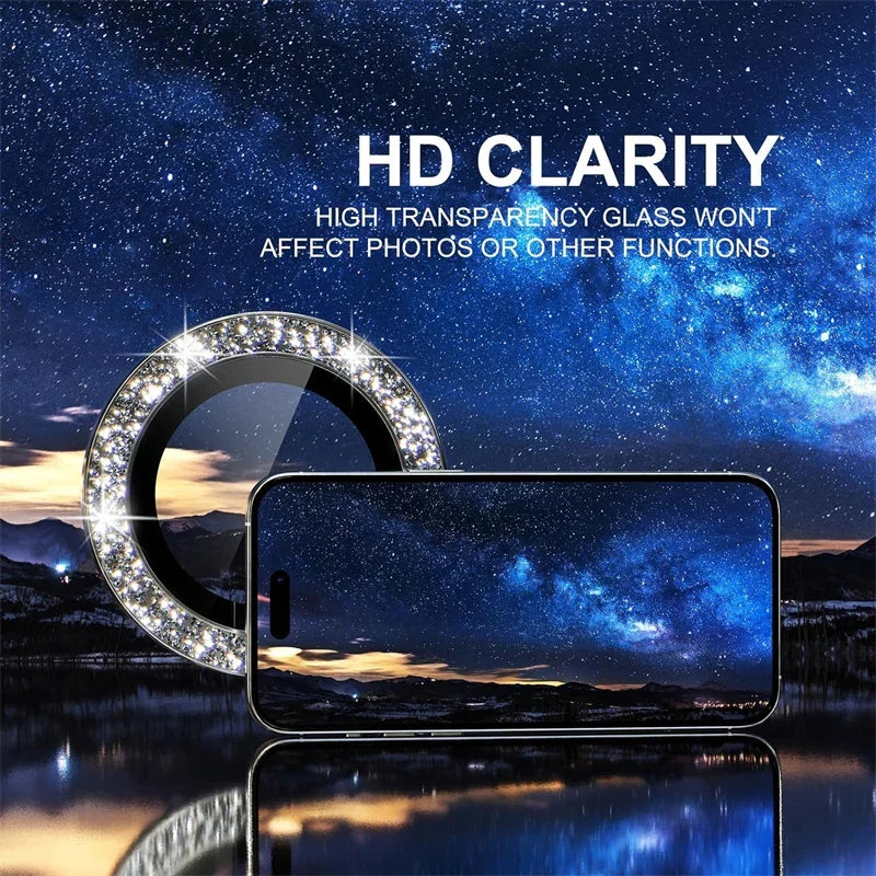 Camera Lens Protector For iPhone 16 Pro Max 16Plus 16Pro 14 15 Pro Max Diamond Metal Protective Glass For iPhone 14 15 Plus Lens