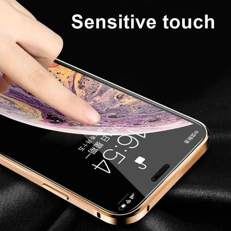Tempered Glass With Privacy Case All In One