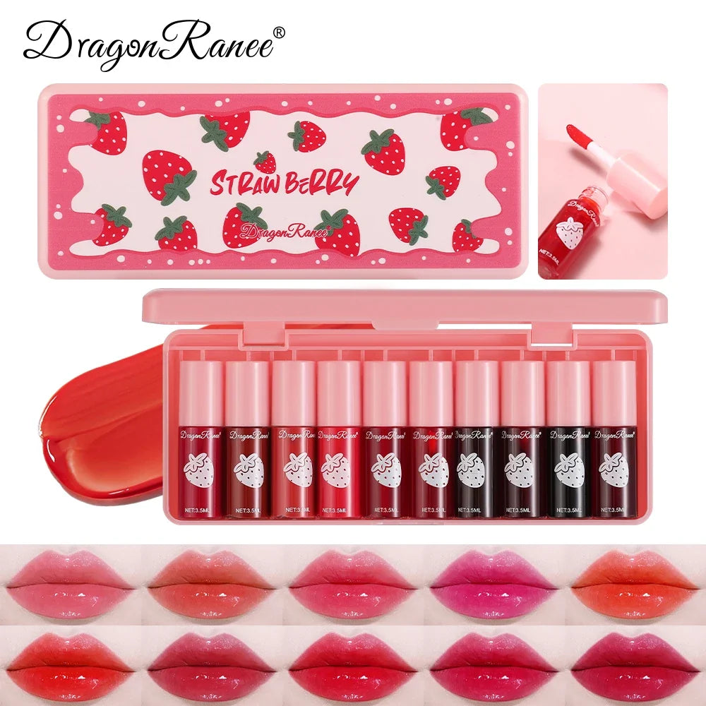 10 Pack Lipstick Water Stain Lip Lotion Lipstick Lasting Color Film Lipstick Water Light Stain Lipstick Water Non fading Lipstic