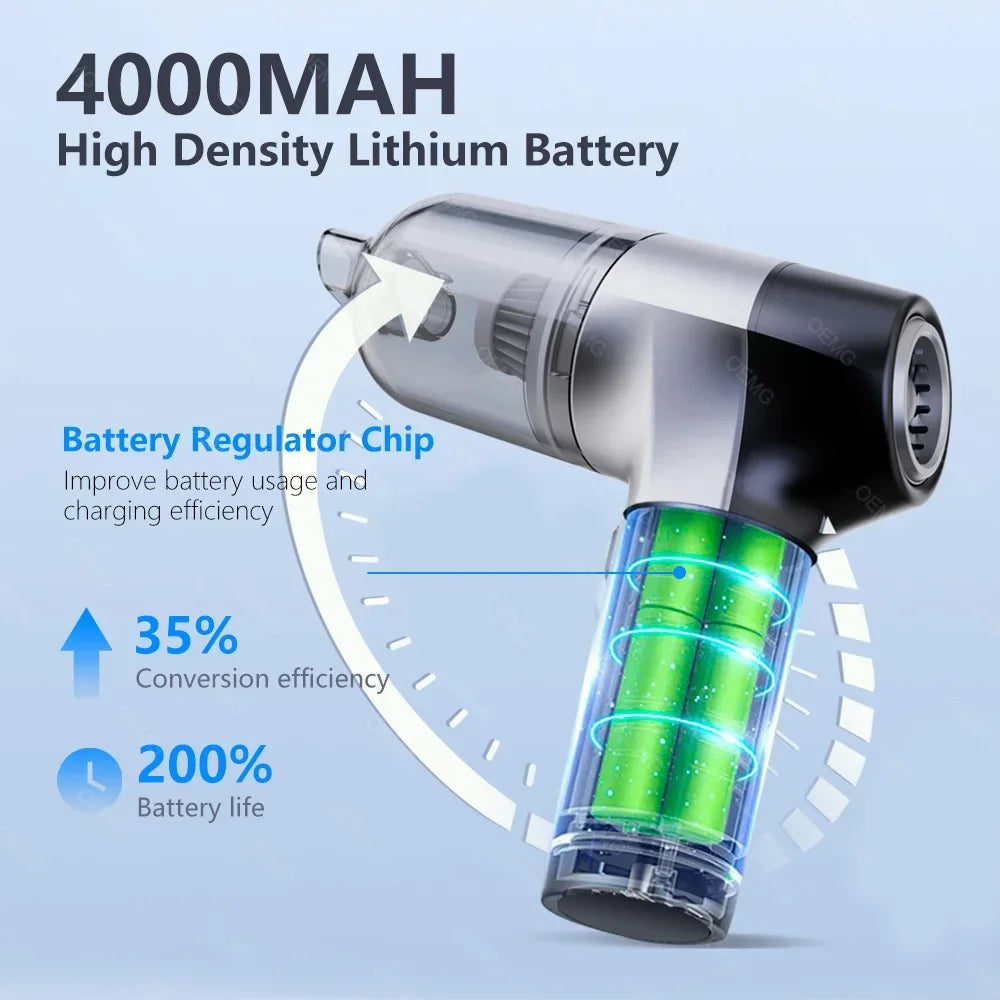Car Vacuum Cleaner 4 in1Wireless Vacuum Cleaner Duster Handheld Vacuum Pump For Home Portable Cordless StrongSuction Car Cleaner