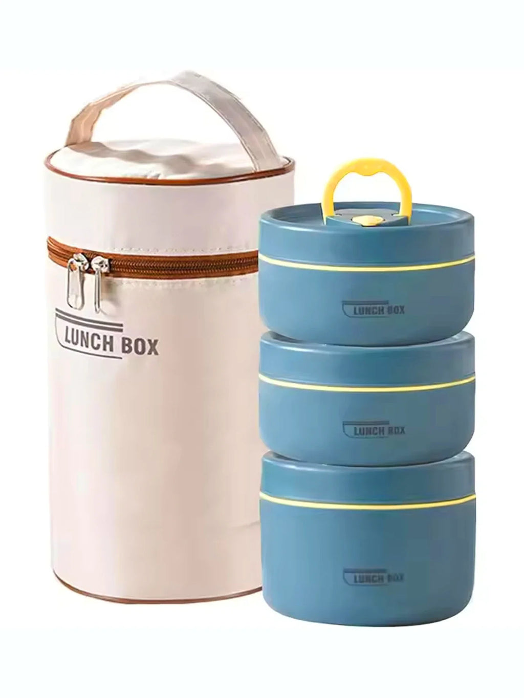 Portable Insulated Food Lunch Container | Thermal Lunch Box with Stackable Bowls