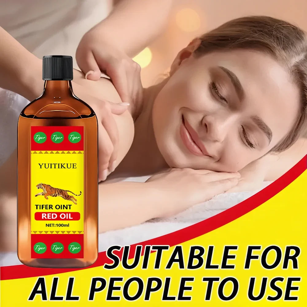 YUITIKUE Tifer Oint Red Oil 100ml - Tiger Formula for Muscle & Joint Massage, Sport & Daily Use, for All