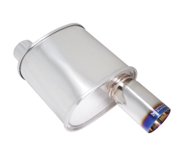 Megan Racing - Universal Exhaust F-RT Turbo Muffler 3" Pipe 3.5" Single Various Finishes MR-MU-FRT-T