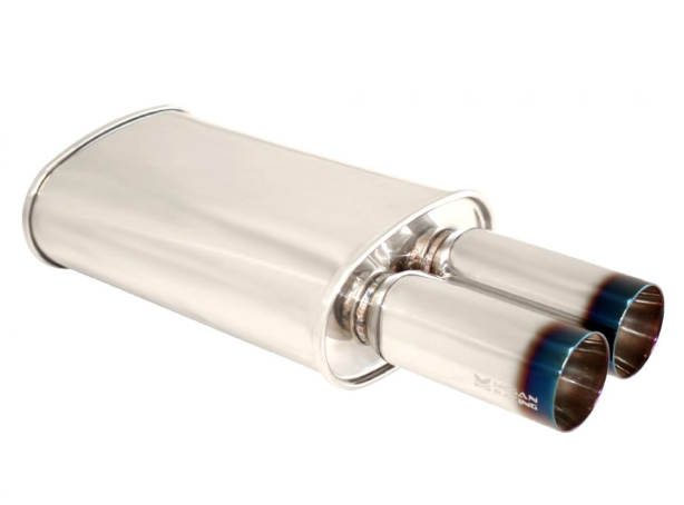 Megan Racing Muffler Universal Dual 3" Tips 2.5" Piping MR-MU-MDT