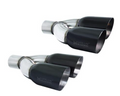 Megan Racing Universal Stainless Twin Black Chrome 3.5" Tips 2.5" Piping (Tip Only) MR-UT-TBC-DS
