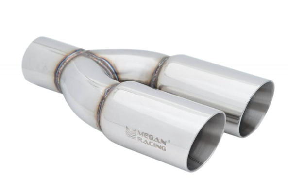 Megan Racing Stainless Twin Roll 3" Tips - Driver Side for Universal 15×9.5×5.5