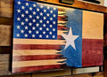The American Combination Flag Collection – Handcrafted Solid Hardwood Flags – Made by U.S. Veterans