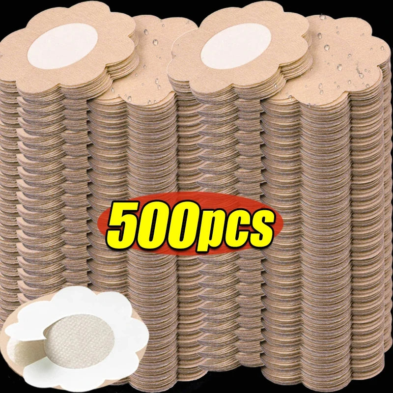 50-500pcs Nipple Cover Stickers Women Breast Lift Tape Pasties Invisible Self-Adhesive Disposable Bra Padding Chest Paste Patch