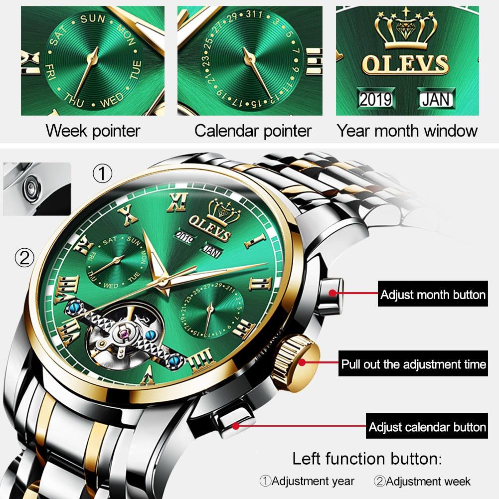 OLEVS Automatic Mechanical Men Watch