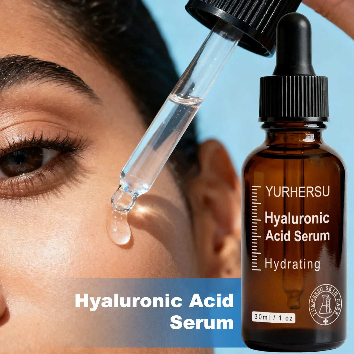 3.0% Hyaluronic Acid Serum 1oz, Deep Hydration for Face, Anti Wrinkle, Plumping & Firming, Dry Skin Care, Vegan
