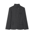 MUJER Women's Tailoring Blazers Vintage Office Blazer Woman Faux Wool Coats for Women Streetwear Outerwears Fitted Jacket Women