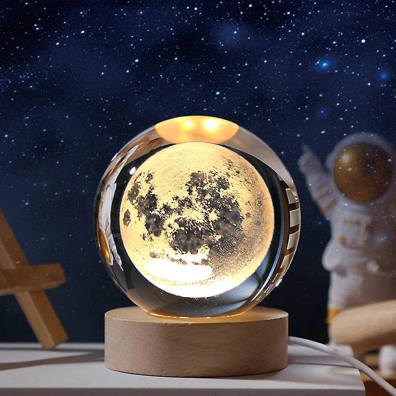 3D Crystal Ball Astronomy Galaxy Solar System