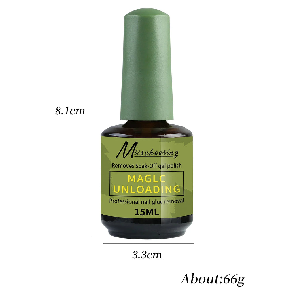 Misscheering 15ml Magic Fast Nail Gel Polish Remover Clean UV Soak Off Semi Permanent Varnish Nail Art Removal Tools Manicure