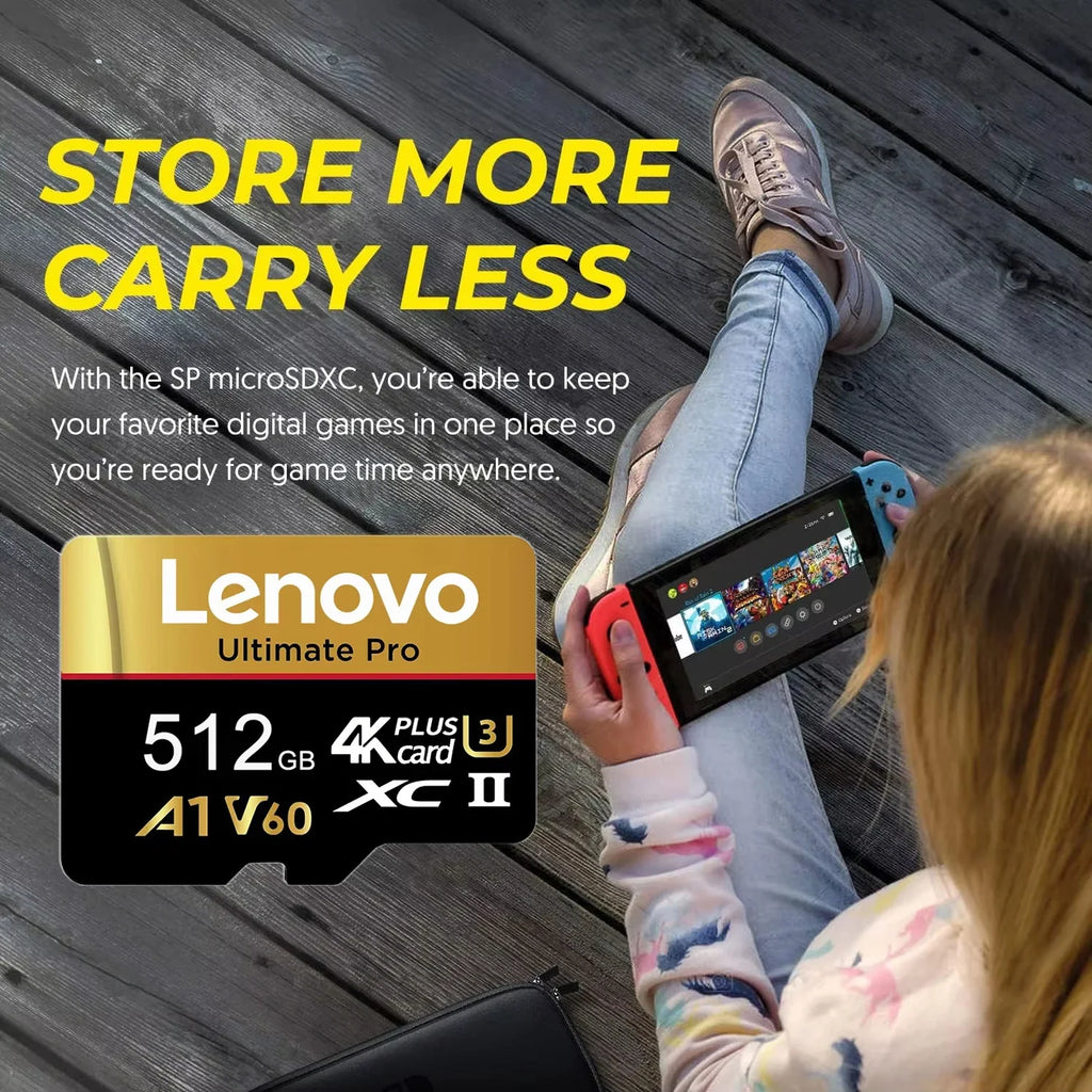 Durable Lenovo 512GB Micro TF SD Memory Card TF Cards SD Cards 256GB 128GB 32GB for Camera/Smartphone/Camera/Smartphone