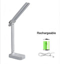 LED Touch Switch White Folding Desk Lamp Bedroom Bedside Study Reading Eye Care Night Lamp USB Plug-in Dimmable White Desk Lamp