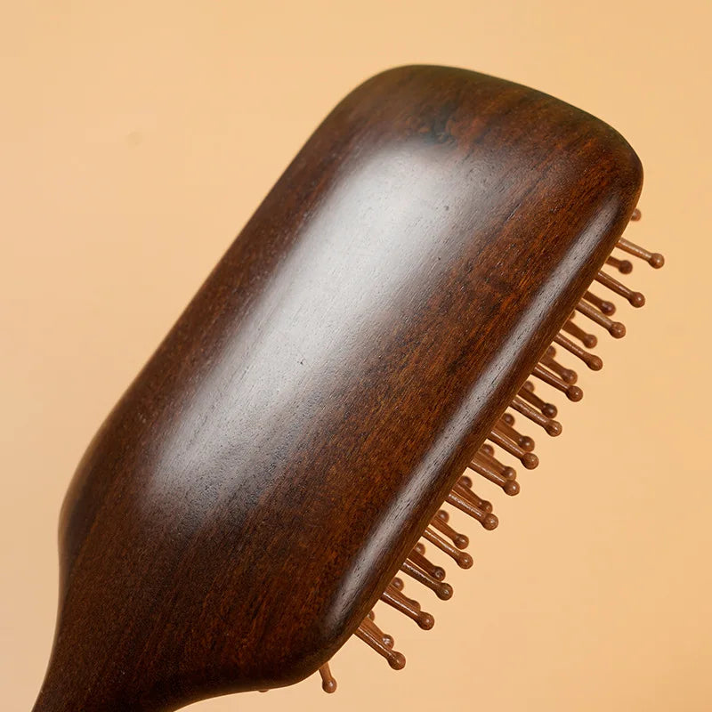 Natural Sandalwood Air Cushion Comb Scalp Massage Hair Brush Women Anti-static Hairdressing Comb for Hair Volume & Curly Hair