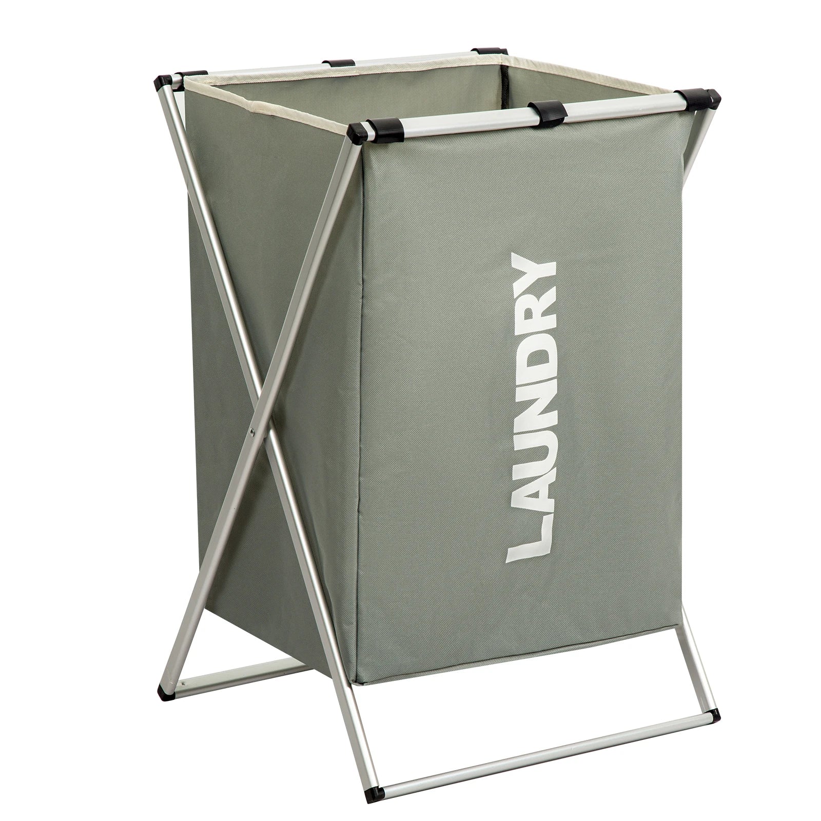 1 PC Large Laundry Hamper 3 Sections Divided Laundry Basket Foldable Washing Bin Dirty Cloth Storage Bag