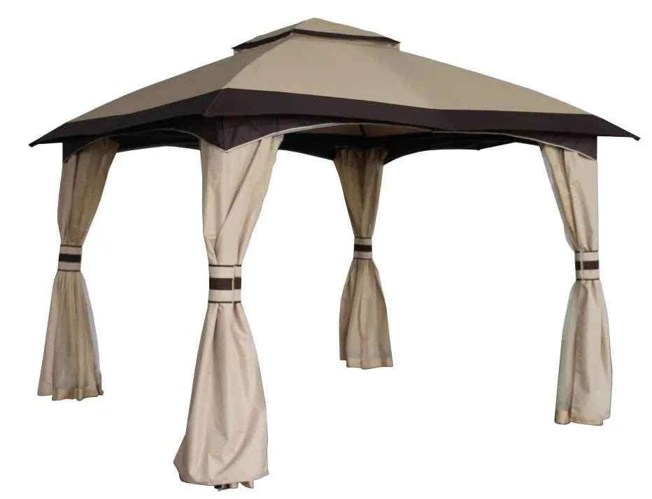 3x3m Waterproof Garden Gazebo - Luxury Sunshade Pergola with Mosquito Net