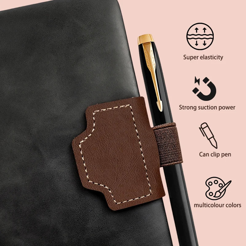 Exquisite bookmark with magnetic, simple, artistic, retro book corner, anti roll clip, bookmark with pen clip, magnetic sticker