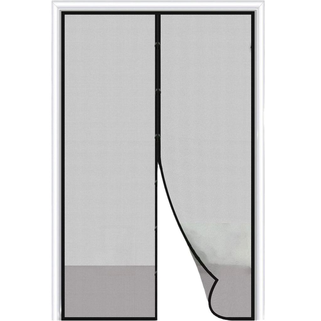 Magnetic Screen Door Curtain Anti Mosquito Insect Fly Bug Polyester Soft Door Curtain Easy Installation Auto-Close Door Mesh