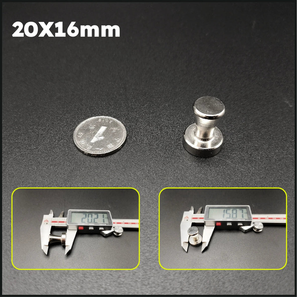 5/10/20 PCs Super Strong Neodymium Magnet Magnetic Pushpins Sucker Thumbtack Steel Magnet Push Pin for Refrigerator Whiteboard