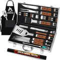 Stainless Steel 26-Piece BBQ Grill Tools Set With Aluminum Case
