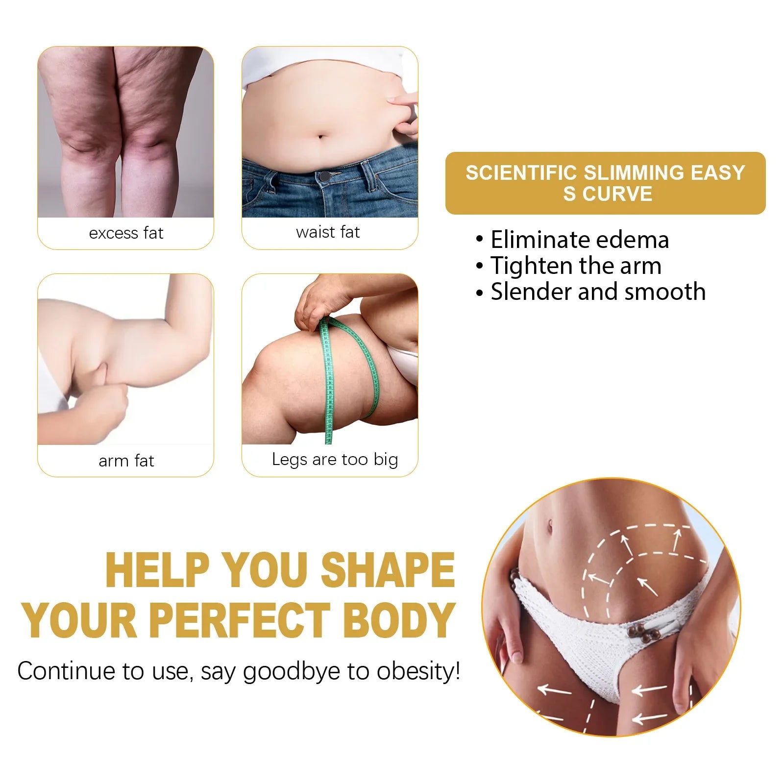EELHOE Body Firmiing Cream Full Sculpting Anti Cellulite Belly Lasting Tightening Cream Nourishing Body Oil Massaging Cream 30g