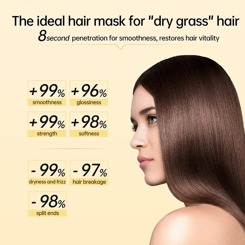 PURC 8 Seconds Repair Damaged Hair Mask Smoothing Soften Deep Conditioner Keratin Hair Treatment Strengthens Hair Care Product