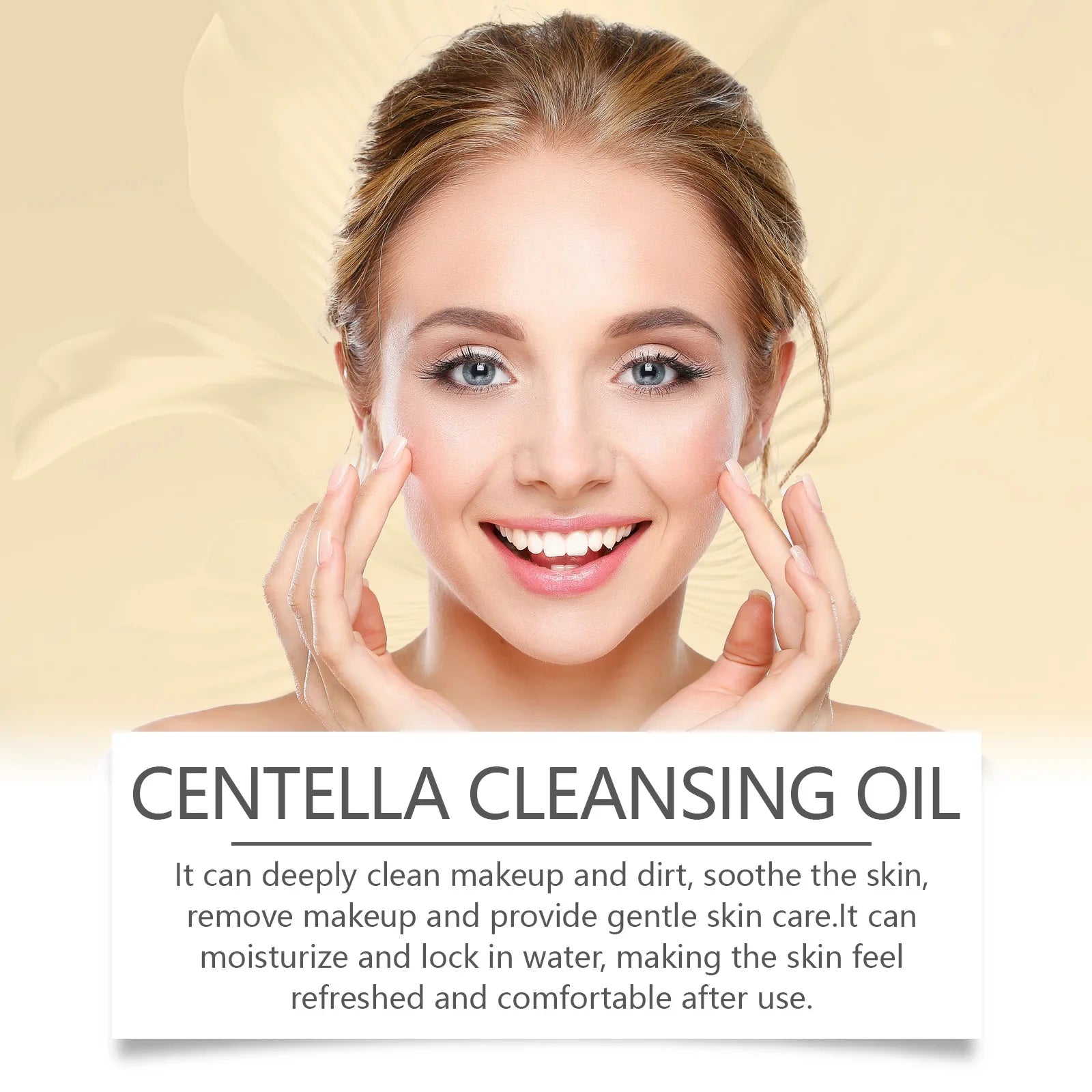Centella Cleansing Oil Facial Makeup Remover Gentle Cleansing Pores Oil Control Vitamin E Soothing Face Skincare Products 100ml