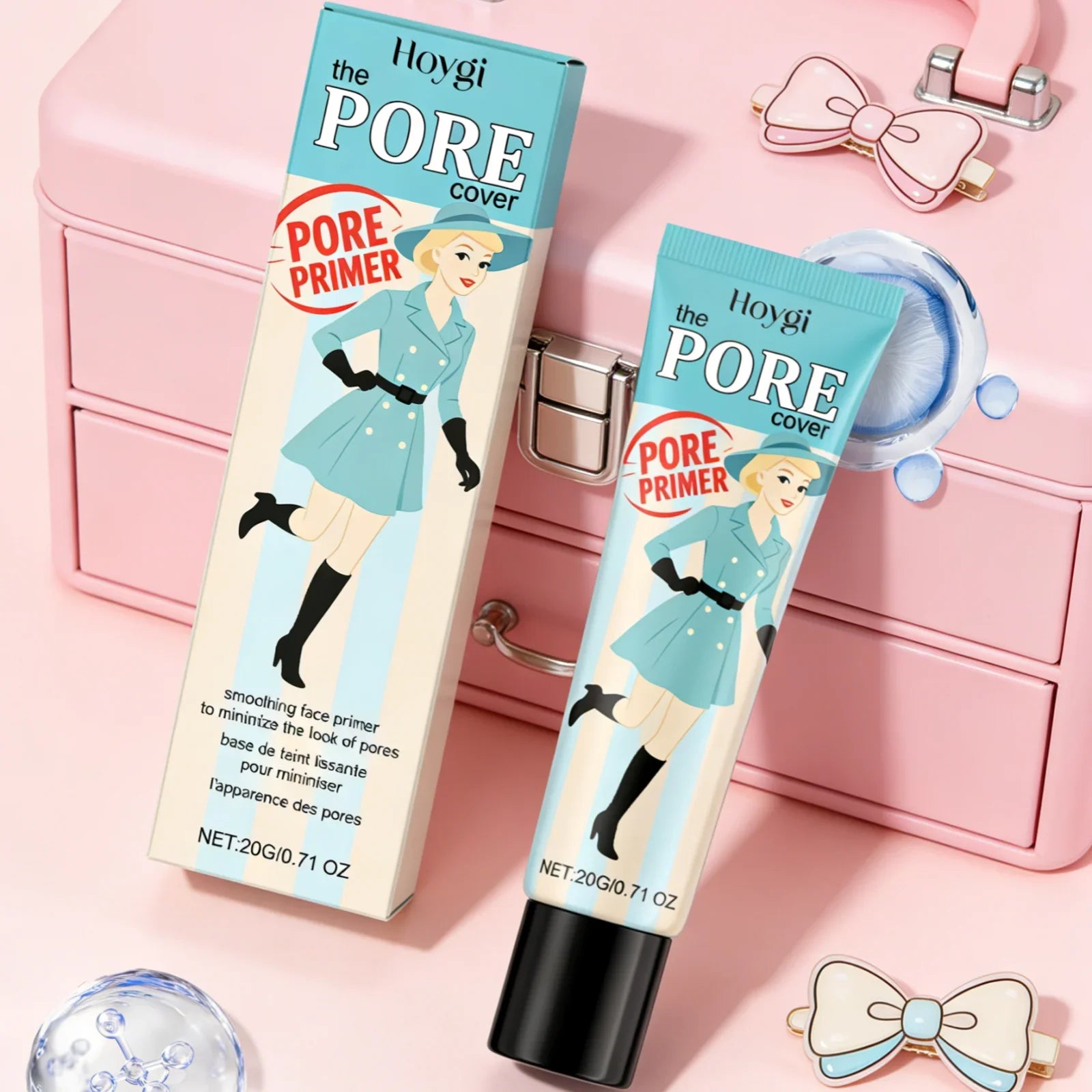 Hoygi Pore Primer Long Lasting Makeup Absorb Excess Oil Fine Texture Refresh Moisturizing Gentle Formula Smoothing Face Primer