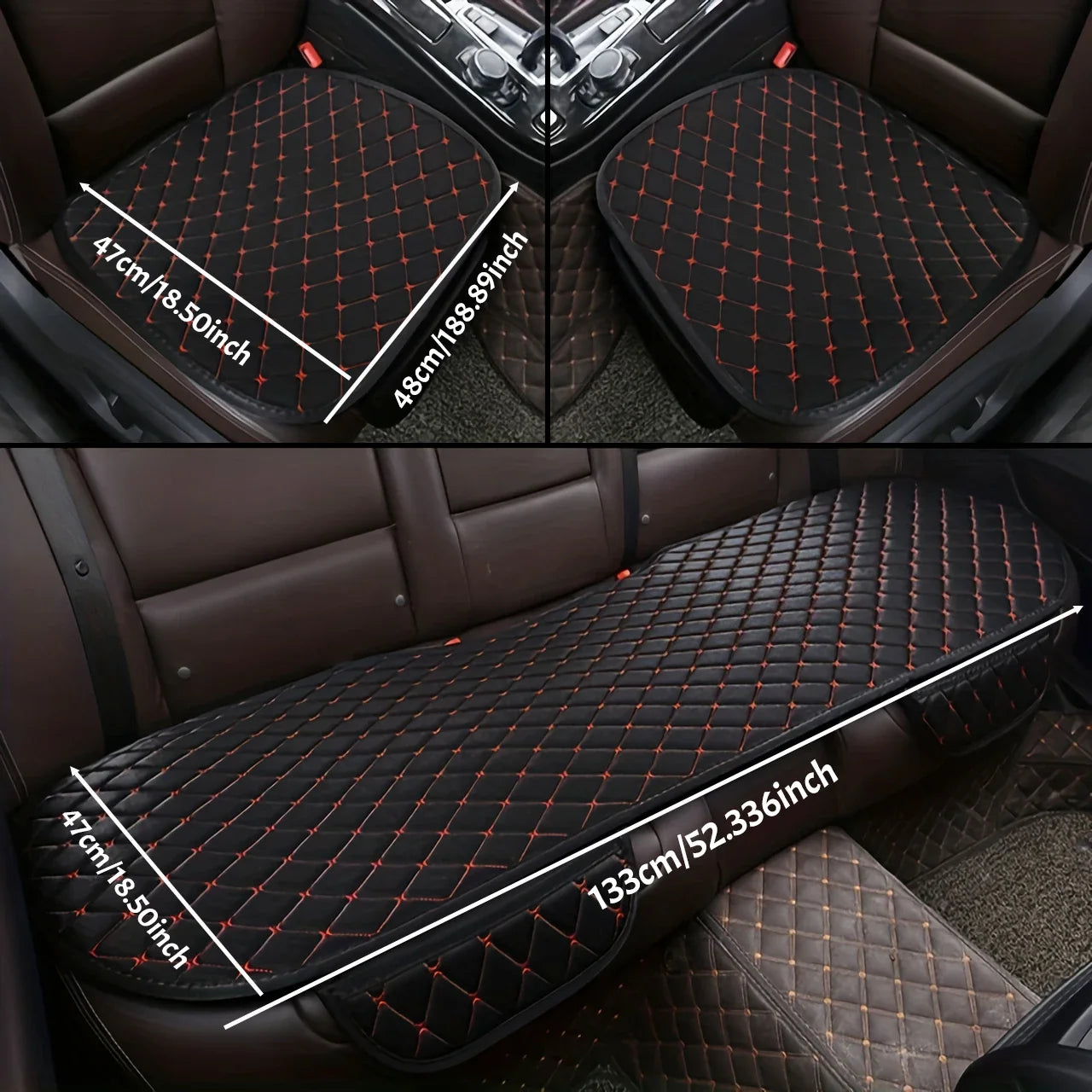 3Pcs Car Seat Cover Universal Car Seat Cushion Breathable Comfort Car Seat Protector Pad Car Interior Accessories