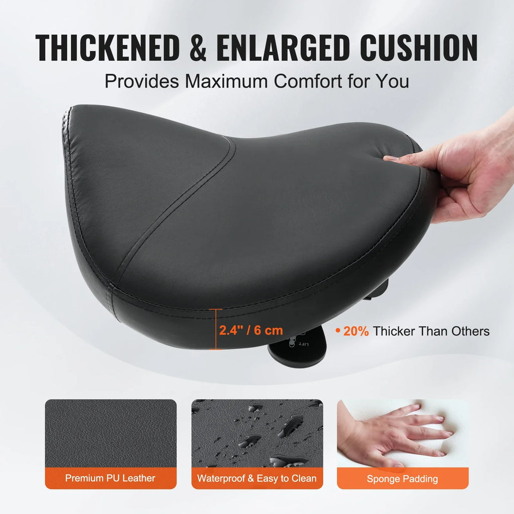 SucceBuy Ergonomic Saddle Stool With 360 Degree Rotation Casters