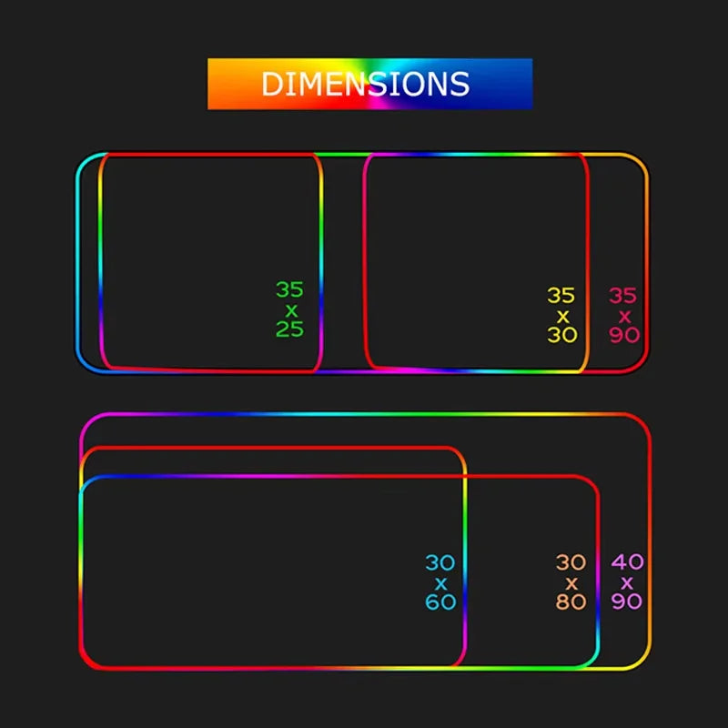 Arcane Jinx LOL Mouse Pad  RGB Keyboard Cover Colorful MousePad LED Light E-sports Mousepad Computer Gamer Glow Long Desk Mat