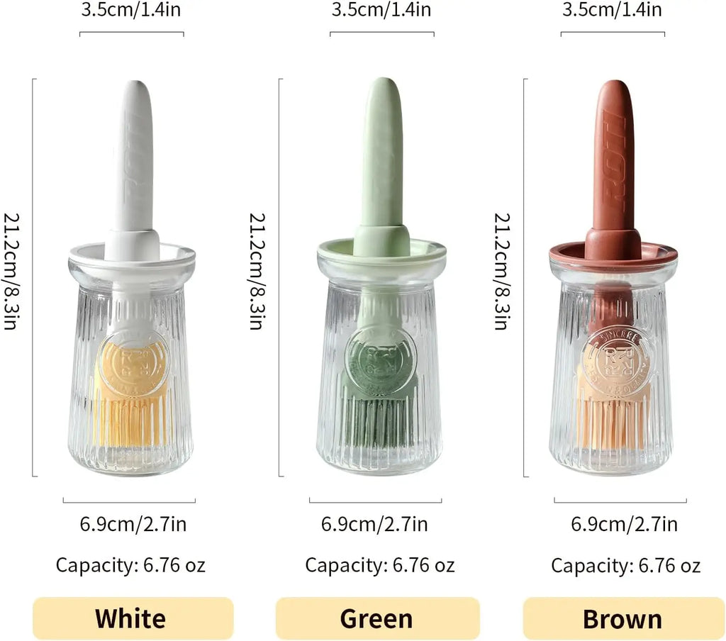 3-in-1 Oil Dispenser With Brush For Cooking And Grilling