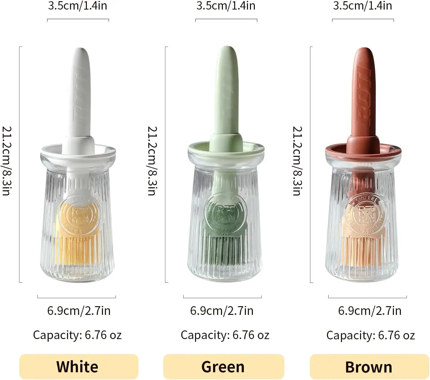 3-in-1 Oil Dispenser With Brush For Cooking And Grilling