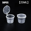 50Pcs Plastic Sauce Jars with Lids Leak-Proof Disposable Food Sauce Cups Packaging Containers for Salad Dressings And Seasonings