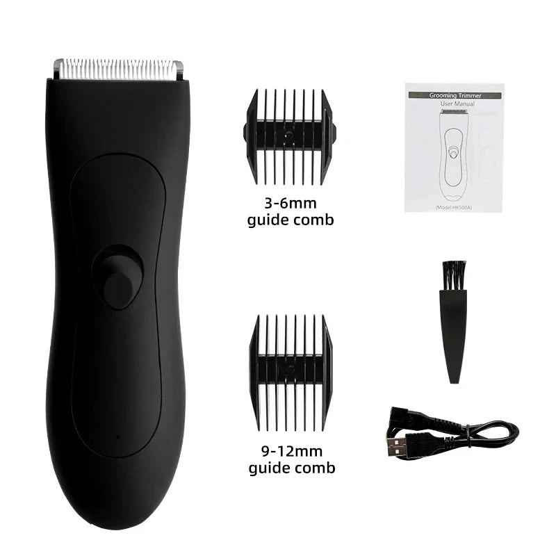 HOMEFISH Mens Body Hair Trimmer for Men Balls Women Lady Shaver Hair Removal Bikini Trimmer Groin & Body Shaver