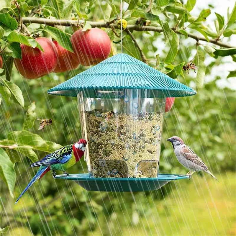 Bird Feeder Automatic Foot Feeding Tool Outdoor Bird Feeder Hanging Nut Feeding Multiple Hole Dispenser Holder Food Container