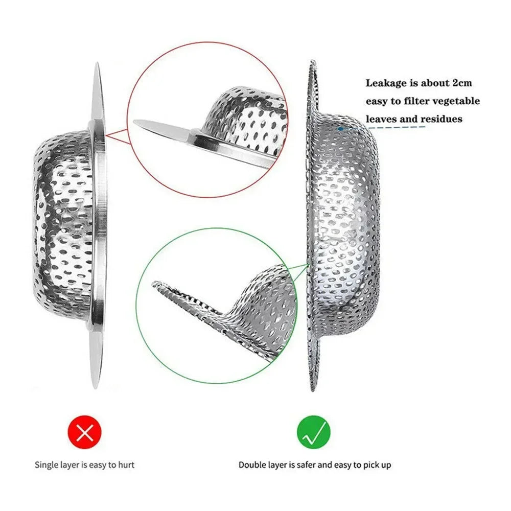 Water Sink Filters Sink Mesh Strainer Kitchen Tool Stainless Steel Bathroom Floor Drains Cover Shower Hair Catche Stopper Tools