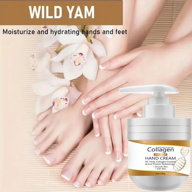 Collagen Hand and Foot Cream, Suitable for Hands and Feet, Skin Care, Hand and Foot Care, It Also Has a Moisturizing Hands and Feet, Cool in Summer