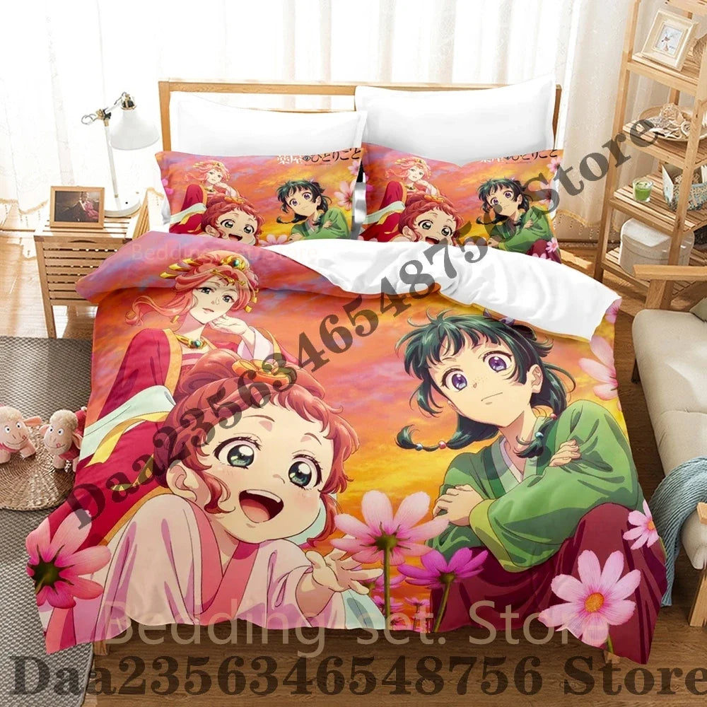 2026 The Apothecary Diaries Bedding Set Single Twin Full Queen King Size Bed Set Bedroom Duvetcover Sets Anime Bed Sheet Set