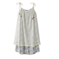 Women's Summer New French Resort Style Lace Spliced Suspender Dresses Female Slimming Temperament Age-reducing Mid-length Dress