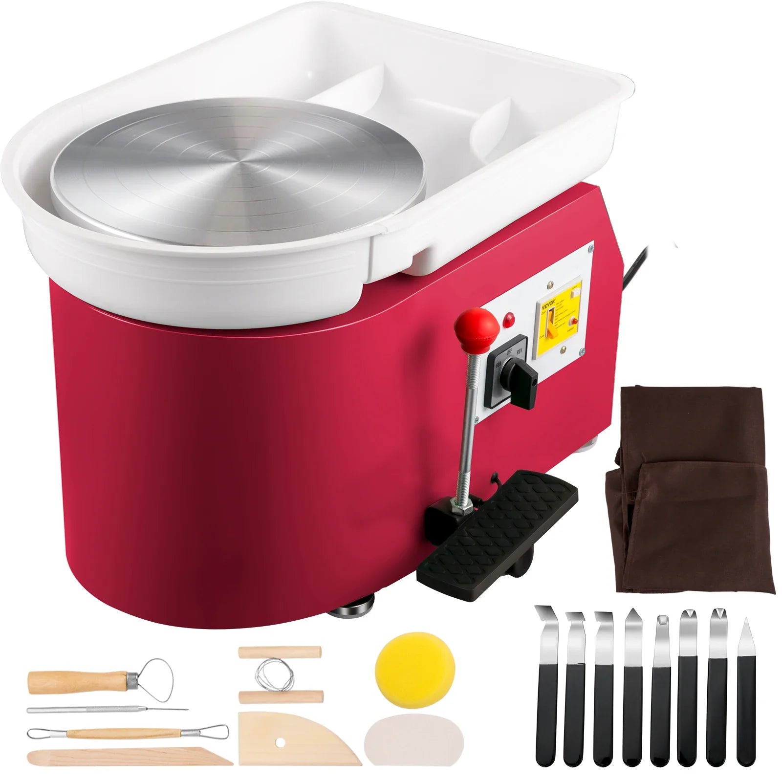 SucceBuy Pottery Wheel Machine 350W Foot Control Electric Ceramic Tool