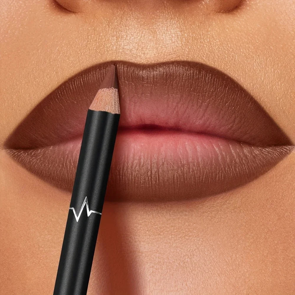 Pudaier 6-Color Waterproof Matte Lip Liner - Long-Lasting, Non-Transfer Formula, Matte Finish, 6 Versatile Shades