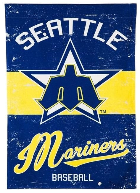 Seattle Mariners Garden Flag 2 Sided Retro Logo