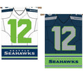 Seattle Seahawks Flag 2 Sided Foil Jersey Vertical Banner