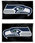 Seattle Seahawks Flag 3x5 Black Logo